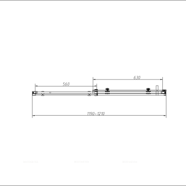 Душевой уголок Vincea Como-N 120х200 VSR-4CN9012CLB, профиль черный, стекло прозрачное - 7 изображение