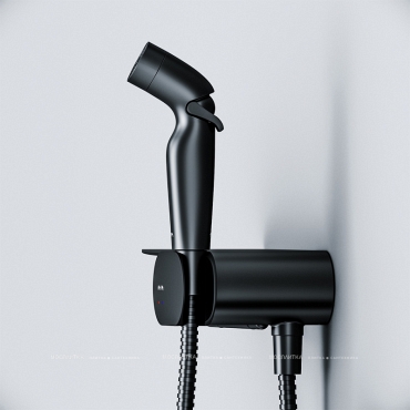 Гигиенический душ Am.Pm Like F0202622 со смесителем, черный - 8 изображение