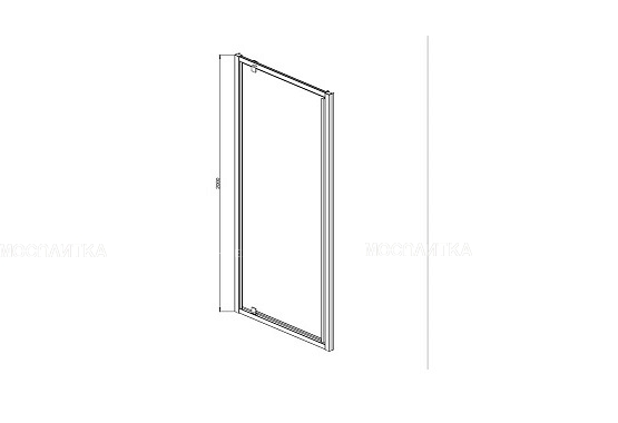 Душевая дверь Aquatek 100х200 см AQ ARI PI 10020CH профиль хром, стекло прозрачное - изображение 5