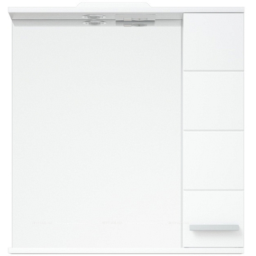 Зеркальный шкаф Corozo Денвер 60 см SD-00000533 с подсветкой, белый - 2 изображение