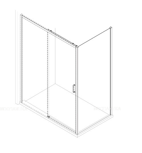 Душевая дверь Creto Nota 140х200 см 122-WTW-140-C-CH-6 профиль хром, стекло прозрачное - изображение 4