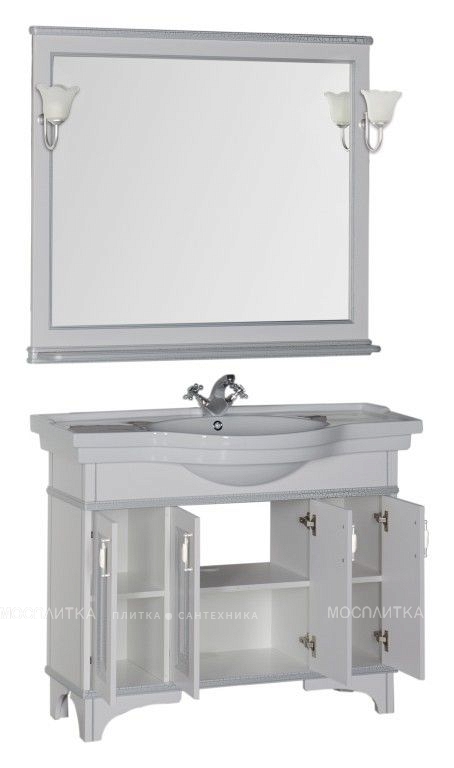 Зеркало Aquanet Валенса 110 белый краколет/серебро - изображение 5