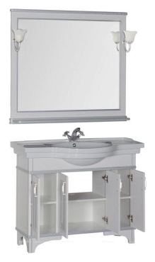 Зеркало Aquanet Валенса 110 белый краколет/серебро - 5 изображение