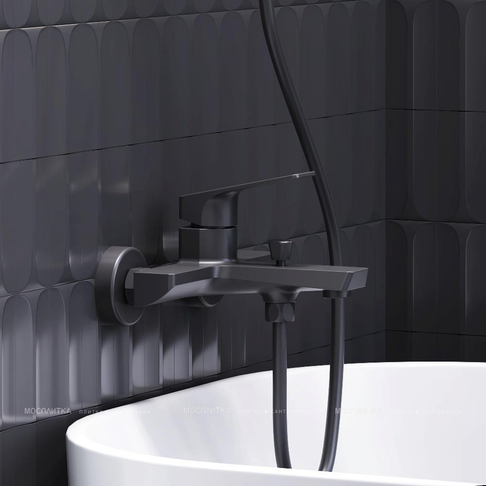 Смеситель для ванны с душем Damixa Merkur 401000300 матовый черный - изображение 4