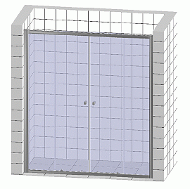 Душевая дверь в нишу Cezares PRATICO-BF-2-170-C-Cr стекло прозрачное