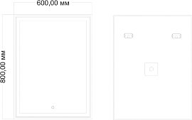 Зеркало Art&Max Zoe 60 см AM-Zoe-600-800-DS-F с подсветкой