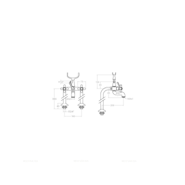 Смеситель для ванны с душем Ramon Soler Gaudi 3135CG хром глянец - 2 изображение