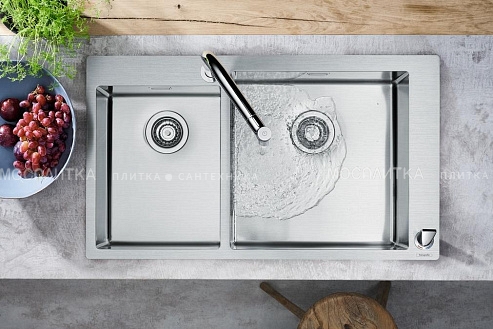 Кухонная мойка с встроенным смесителем Hansgrohe C71-F655-09 43206800, под сталь - изображение 4