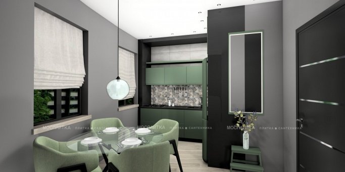 Дизайн Кухня в стиле Современный в бежевом цвете №12754 - 4 изображение