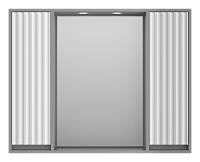 Зеркальный шкаф Brevita Balaton 100 см BAL-04100-01-01 с подсветкой, белый / серый1