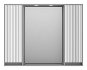 Зеркальный шкаф Brevita Balaton 100 см BAL-04100-01-01 с подсветкой, белый / серый