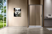 Душевая дверь Vincea Garda VDS-1G150CLGM, 150, вороненая сталь, стекло прозрачное