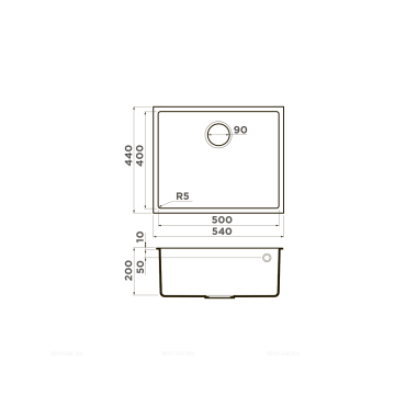 Кухонная мойка Omoikiri Bosen 54-U-GR leningrad grey, 4993539 - 2 изображение