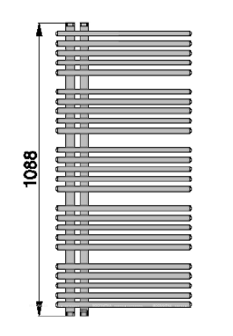 Полотенцесушитель водяной Zehnder Yucca Star YASC-120-050, 50x108,8 см, хром - 2 изображение