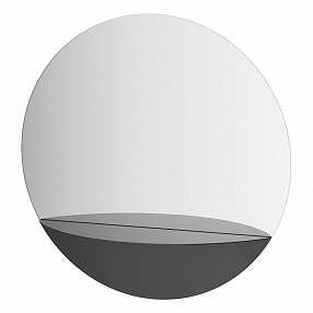 Зеркало Evoform Shadow 70 см BY 0562 черное с металлической полочкой