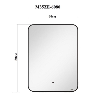 Зеркало Bond Loft M35ZE-6080 с LED-подсветкой, черный - 6 изображение