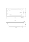 Акриловая ванна 150х70 см Cezares Piave PIAVE-150-70-42 белая - изображение 3