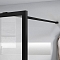 Душевая перегородка Vincea Walk-In HP Art VSW-1HC100CFB 100x200, черный, стекло прозрачное рифленое - изображение 3