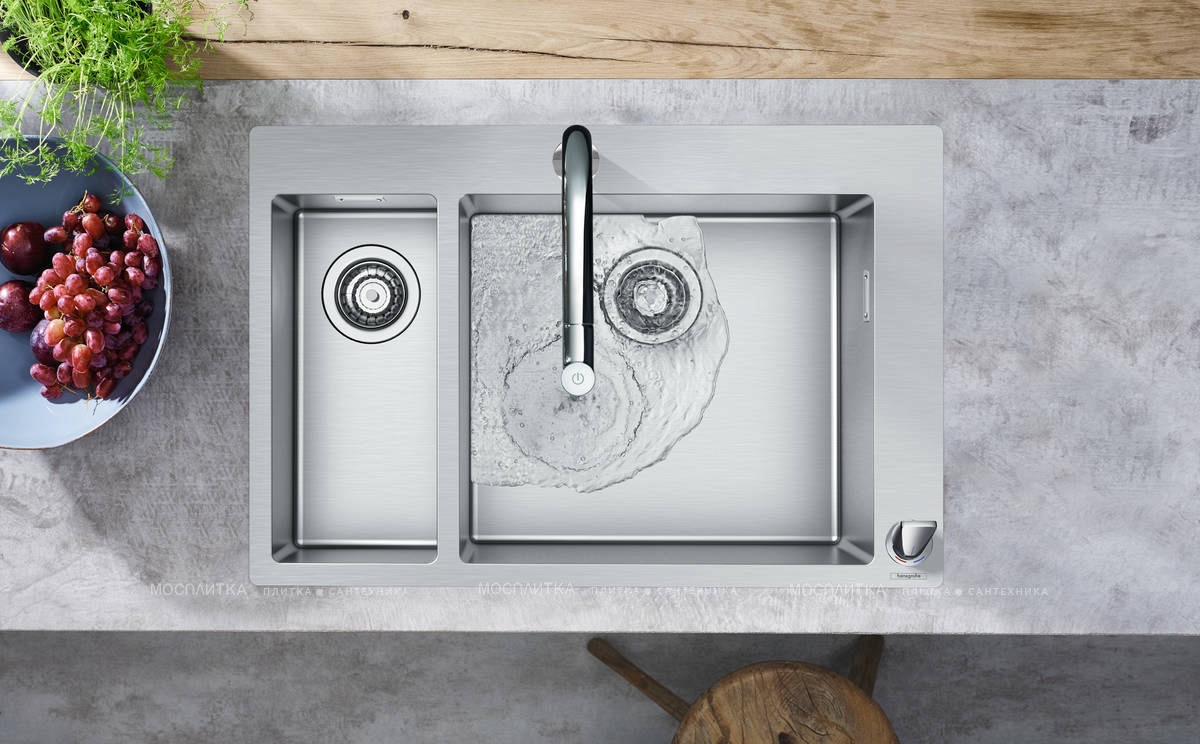 Смеситель Hansgrohe Metris для кухонной мойки 73804000 хром - изображение 3