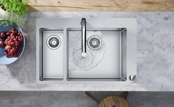 Смеситель Hansgrohe Metris для кухонной мойки 73804000 хром - 3 изображение