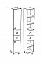 Шкаф-пенал Corozo Ультра Флора 30, белый - 4 изображение