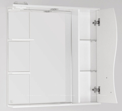 Зеркальный шкаф Style Line Амелия 75/С белый - 2 изображение