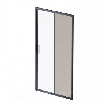 Душевая дверь Am.Pm Gem 110 см W90G-110-1-195BG стекло прозрачное / тонированное, профиль черный - 7 изображение