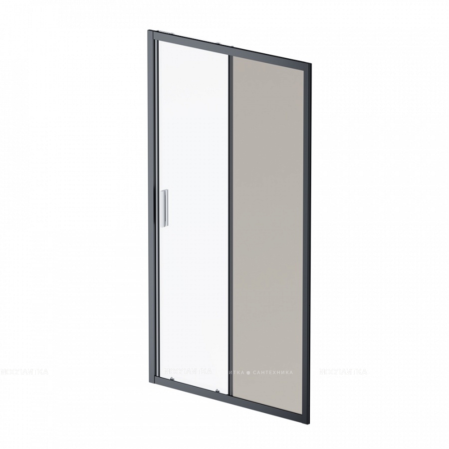 Душевая дверь Am.Pm Gem 110 см W90G-110-1-195BG стекло прозрачное / тонированное, профиль черный - изображение 7
