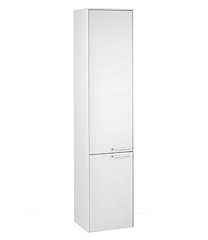 Шкаф-пенал Keuco Royal 60 белый глянец с корзиной R - 4 изображение