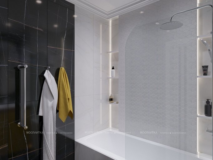 Дизайн Ванная в стиле Современный в белом цвете №12875 - 4 изображение