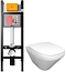 Комплект подвесной безободковый унитаз Jacob Delafon Modern Life E21774RU-00 с сиденьем микролифт + система инсталляции