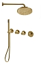 Душевой комплект Paffoni Modular Box, медовое золото брашированное, KITMB000HGSPKING 