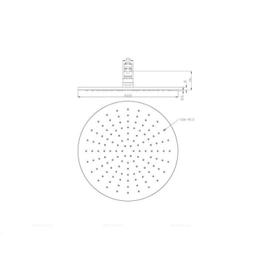 Верхний душ Omnires D=30 см (хром), WG130CR - 2 изображение