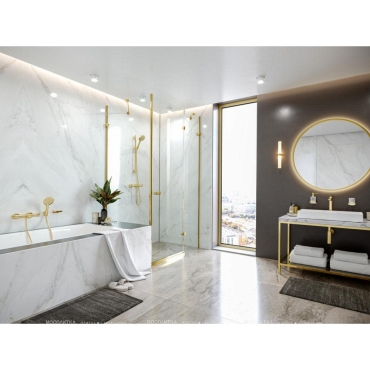 Термостат Hansgrohe Ecostat Comfort 13114990 для ванный с душем, полированное золото - 2 изображение