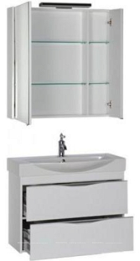 Комплект мебели для ванной Aquanet Франка 85 белый - 4 изображение