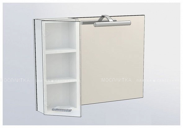 Зеркальный шкаф Aquanet Данте 60 L 00212376, белый - изображение 4