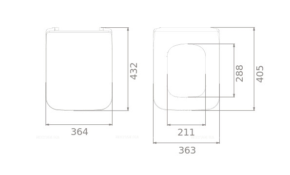 Крышка-сиденье для унитаза массив Boheme Puro CHROME 958-CR с микролифтом - 3 изображение