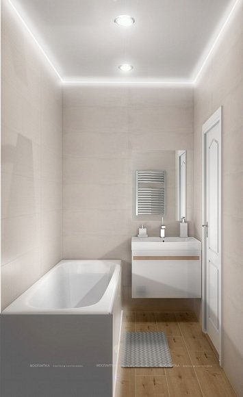 Дизайн Ванная в стиле Современный в бежевом цвете №10943 - 3 изображение