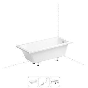 Акриловая ванна 165х80 см Wellsee FreeDom 231102005 глянцевая белая
