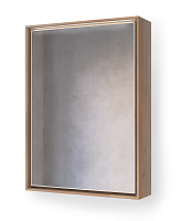 Зеркальный шкаф Raval Frame Fra.03.60/DT, 60 см, с подсветкой, дуб трюфель