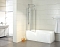 Душевая шторка на ванну Azario Merrit 110х140 см AZ-NF6221 1100 профиль серебро, стекло прозрачное - изображение 3