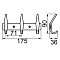 Планка Veragio Gifortes с 3-мя крючками L17,4хH3 см бронза - 2 изображение