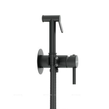 Гигиенический душ Damixa Option 217000000 со смесителем, черный матовый - 4 изображение