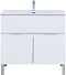 Тумба с раковиной Aquanet Алвита New 90 1 ящик, 2 дверцы, белый матовый - изображение 6