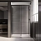 Душевая дверь Veconi Premium Trento PTD-30GR, 120х200, брашированный графит, стекло прозрачное - 2 изображение