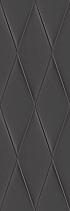 Керамическая плитка Cersanit Плитка Vegas рельеф черный 25х75 