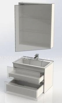 Комплект мебели для ванной Aquanet Алвита 70 серый антрацит - изображение 10