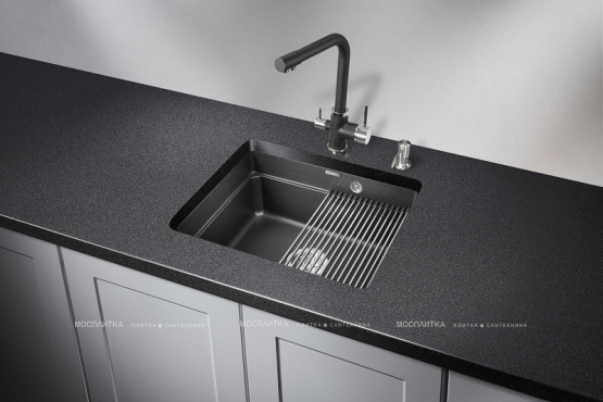 Кухонная мойка Granula Kitchen Space 5501U, Чёрный - 2 изображение