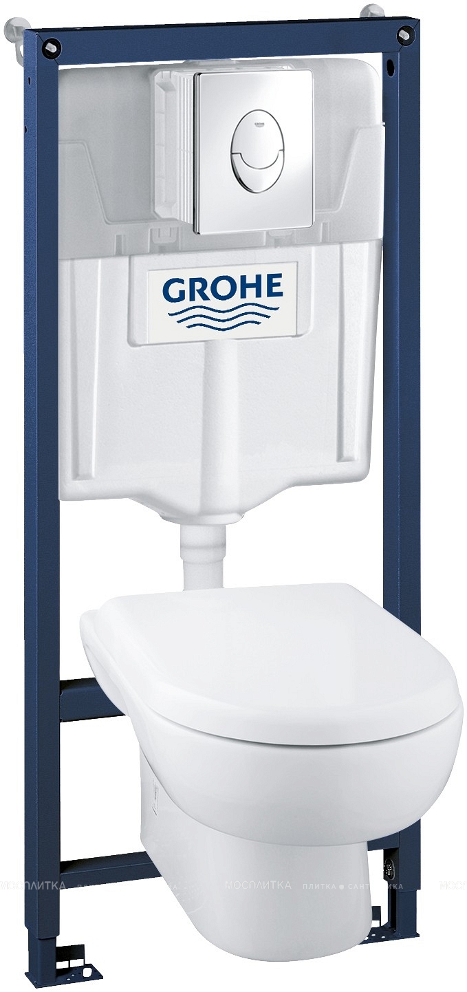 Комплект Grohe Solido 39191000 подвесной унитаз + инсталляция + кнопка - изображение 2