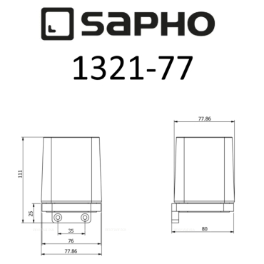 Стакан Sapho Olymp 1321-77 хром - 3 изображение